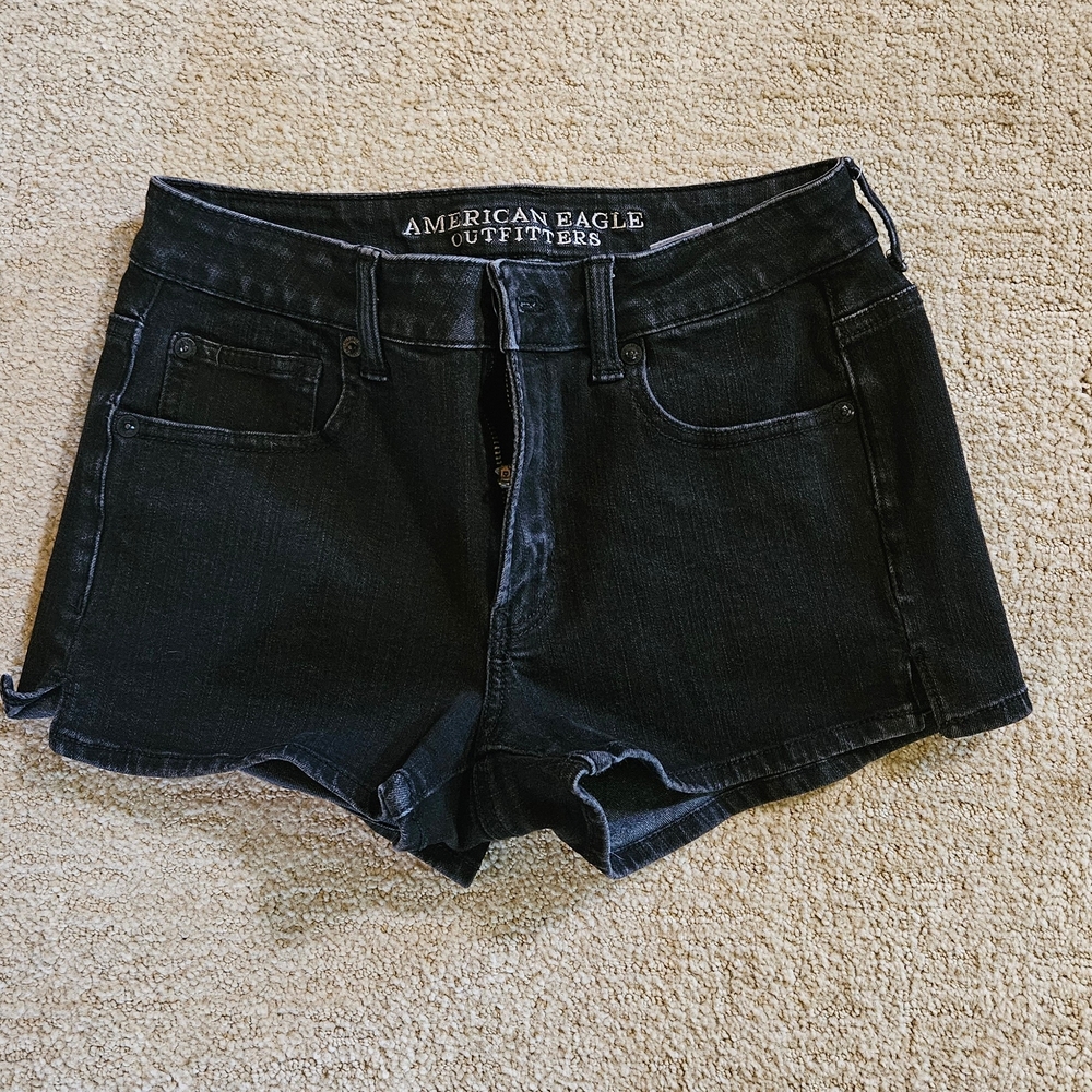 American Eagle Outfitters Black Denim Shorts